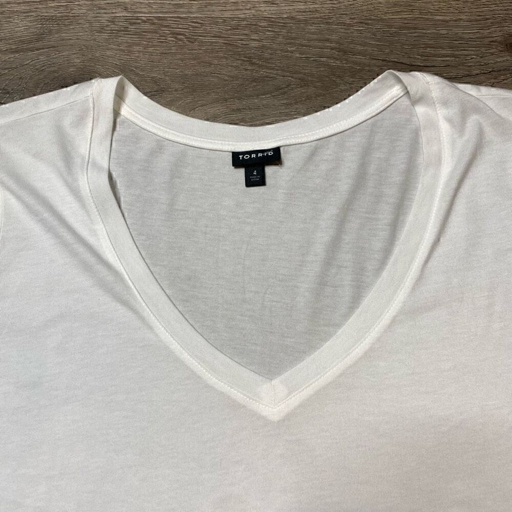 Torrid White Long Sleeve Tshirt Basic Top Tunic Size 4X Stretch Pristine Cond. - Picture 3 of 9